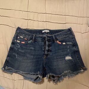 Dear John Distressed Blue Jean Shorts